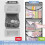 Set of 2 hanging shelves, storage cabinet organizer, hanging organizer, gray 4
