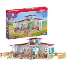 Schleich Horse Club - 115 PC Lakeside Riding Center Horse Toy Playset with Horses and Riders - Farm Toys for Girls and Boys - Ages 5+ | 42567