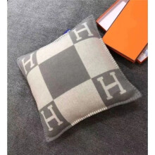 (Grey, 65*65 Pillow Cover) NEW Cashmere Throw Pillow Cover Wool Plaid Soft Warm Shawl Sofa Bedding Cushion.