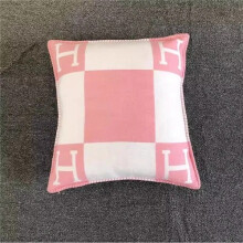 (Pink, 65*65 Pillow Cover) NEW Cashmere Throw Pillow Cover Wool Plaid Soft Warm Shawl Sofa Bedding Cushion.