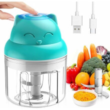 Sähköinen monitoimikone - YYV - Mini monitoimikone - 250 ml - Ruostumaton teräs - 3 terää
