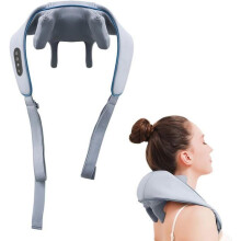 Shiatsu-Massagegerät für Nacken, Schultern und Rücken mit Wärmefunktion, Massagekissen für Tiefengewebsmassage, Massagegerät
