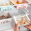 4-Piece Refrigerator Drawer Organizer Set, Easy to Store - Retractable with Refrigerator Storage Box 5