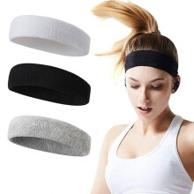 Schweißabweisende Sportstirnbänder, 3er-Pack, Unisex, für Basketball, Laufen, Tennis und intensive körperliche Betätigung.