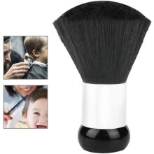 Ultra-soft and delicate nylon bristle barber brush for salon use, black