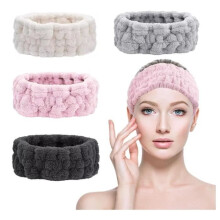 4-teiliges Make-up-Stirnband-Set, Haarband für Damen, Spa-Make-up-Stirnband, weiches elastisches Stirnband, Hautpflege-Stirnband