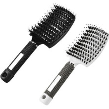 Boar bristle brush - YIKXIULF - Hair accessories - Black and White