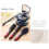 5-piece set Hairbrush and Comb Set with Mirror 4