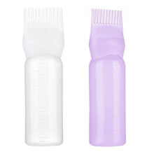 Set of 2 hair applicators - 2-color bottle - Light hair color - Hair color brush - Oil
