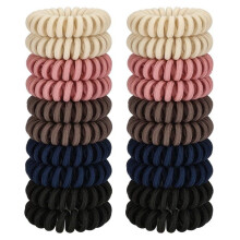 Spiral Hair Ties - JessLab - 20 Pieces - Soft on Hair - Reusable - Multi-purpose
