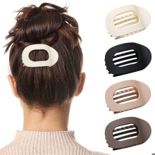 4pc Matte Hair Clips for Women, Simple and Elegant Duckbill Shaped Hair Clips, Large Flat Matte Clip