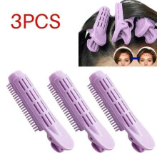 3pcs Hair Curler Clip Hair Clip Fluffy Hair Root Curler Hair Styling Tool - Purple
