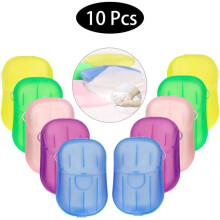 10x Portable Soap Boxes with 200 Disposable Soap Sheets for Hiking, Travel, Camping and Other Outdoor Activities