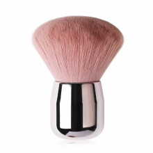 Round makeup powder brush, portable, versatile beauty tool for blush.