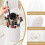 Organizzatore per trucchi - Girevole - 5 scomparti - Coperchio trasparente - Bianco 4