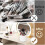 Organizzatore per trucchi - Girevole - 5 scomparti - Coperchio trasparente - Bianco 5
