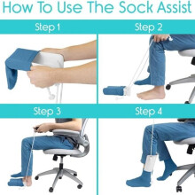 Sock aid, practical and durable sock-wearing tool for pregnant women. Professional use for the elderly.