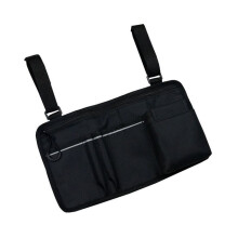 Marsupio per sedia a rotelle, borsa pratica per sedia a rotelle, borsa appendibile multiuso, clip portabicchiere, borsa resistente all'usura