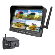 Wireless Solar Magnetic Reversing Camera for Motorhomes with Magnetic Mount and BSD System