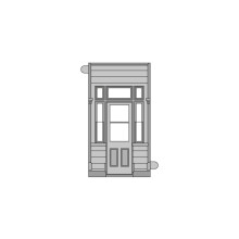 Ratio GJ03 LNWR Grand Junction Station Building Components: 4 Single Door Panels HO/OO Gauge