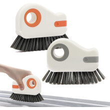 Spazzola per la pulizia delle scanalature - Spazzole per finestre - Strumento multifunzione 2 in 1 per la pulizia rapida di 2 binari e scanalature