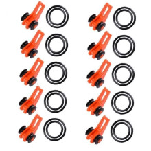 Fishing Hook, Fishing Hook, Fishing Bait, Fishing Pea, Adjustable Plastic Hook for Fishing Rod, Orange, 10pc