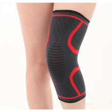 Sport-Knieschoner – Vier elastische Bänder – Warmhaltend – Radfahren – Bergsteigen – Rot