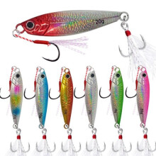 AMOUNE Fishing Kits Lures - Metal Fishing Spoons - Metal Jig Fishing Baits Fish - 7 pcs.
