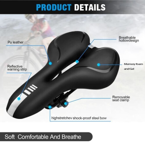 Bicycle saddle - Not specified - Ultra comfortable - Waterproof - Breathable - Ergonomic 1