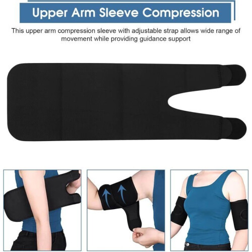 Manchon de compression pour le haut du bras, orthèse pour tendinite du biceps, ajustable, unisexe 2