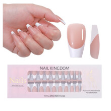 240 Pcs French Tip Press  Nails Fake Nails French Tips Acrylic  Nails Full Cover for Women DIY Nail Art Manicure