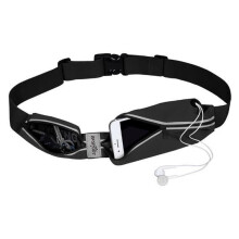 Unisex Sports Fanny Pack - Running Belt - 2 Zipped Pockets - Lightweight and Breathable - Adjustable