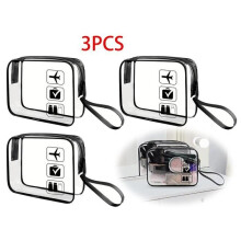 Transparante toilettas, vliegtuigtas met ophanglus, tas voor vloeistoffen, draagbaar reistasje, waterdichte make-uptas