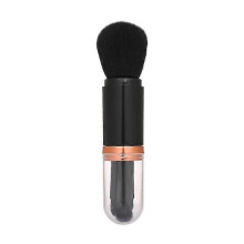 4-in-1 Portable Makeup Brush Set, Retractable Design, Black