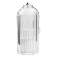 360 Rotating Makeup Brush Organizer with Lid for Cosmetics and Accessories PZCC