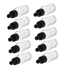 Set mit 10 durchsichtigen Glas-Tropffläschchen à 15 ml für ätherische Öle, Parfums und Essenzen (schwarz, 22 x 84 mm)