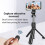 Bluetooth selfie stick with tripod, 28 inches, foldable and extendable, for mobile phone, with remote shutter release 4