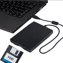 USB floppy disk drive, 144MB external USB floppy disk drive, slim design, plug and play for Windows 2000/XP PC, black label