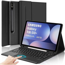Keyboard Case - 040PARTS - Samsung Galaxy Tab S10 Plus 12.4 - AZERTY - Bluetooth - Black