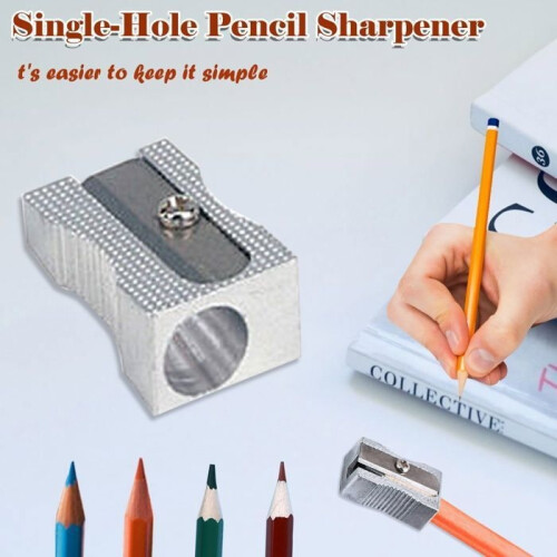 10PCS Creative Single Hole Aluminum Alloy Pencil Sharpener