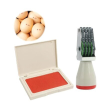 Egg Marking Kit with Adjustable Date Stamp, Fade-Resistant Red Ink, for Marking Fresh Dates, 3 Pieces