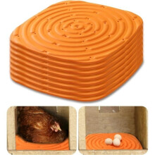 Chicken Nesting Mat - 8pcs - Silica Gel - Orange - 30cm x 30cm