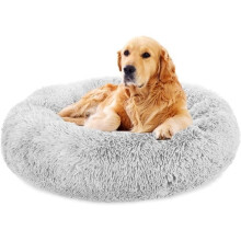 Round Dog Basket - MAGICFOX - Ø80cm - Soft Cushion - Non-Slip - Washable Cover