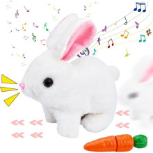 Interactive rabbit, bouncy rabbit, interactive rabbit toy with sounds and animated walking movements, ears