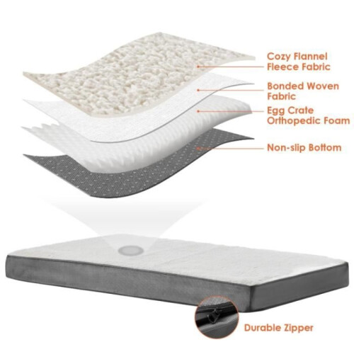 Dog Cushion - Orthopedic - Removable Cover - Memory Foam - Rectangular 2