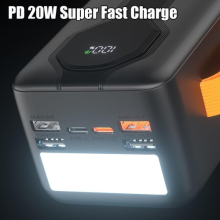 80000mAh Portable Power Station 20W Outdoor Power Supply Camping Hiking Charger