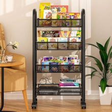 UK Storage Shelf With 4 360 Swivel Wheels 4 Layers For Kitchen Bathroom Living