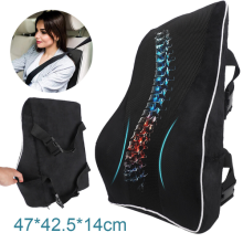 Universal Memory Foam Car Seat Lumbar Support Cushion Driving Back Pillow Kit