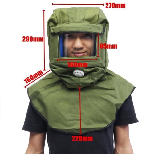 NEUFU Protective Mask Helmet Lens for Sandblasting, Sandblasting, Dustproof, Windproof 2