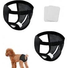 2 mutandine per cani, mutandine termiche per cagne, pannolini termici per cani femmina, mutandine mestruali per cagne (L)